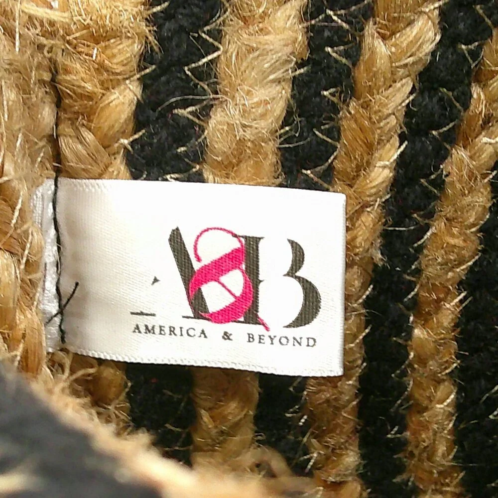 A&B America & Beyond Handcrafted Woven Rope Summer Boho Bohemian Jute Bag| Purse
